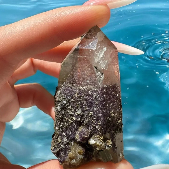 🔥RARE🔥 Fluorite Sugary Crystals Phantom Fluorite Quartz Aquarium Raw Matrix - Picture 3 of 10